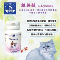 補充貓咪必需胺基酸~啟基 離胺酸-60顆/瓶(如需購買請洽電,感謝)